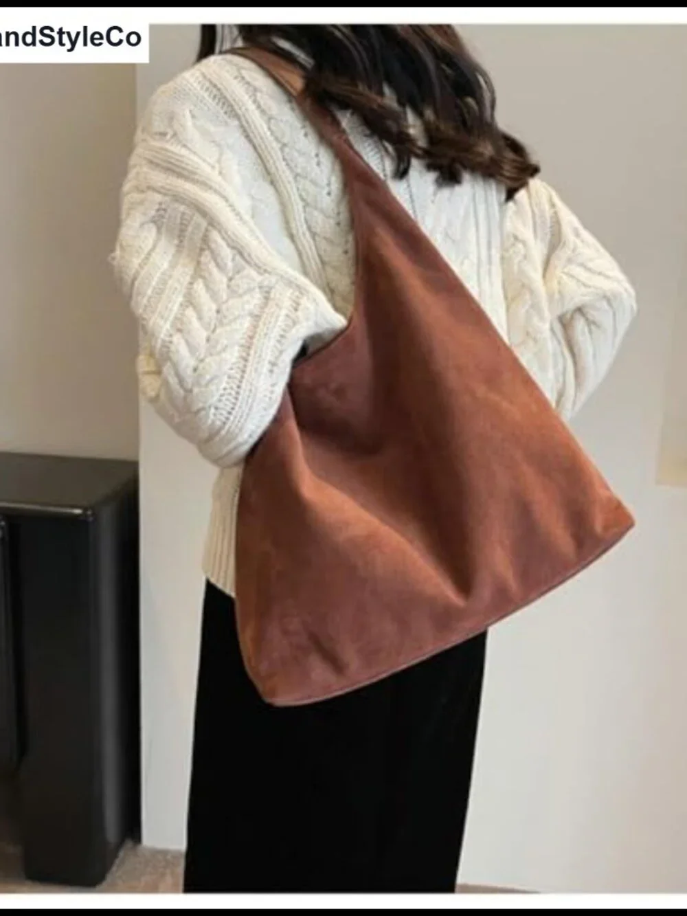 Slouchy Suede Hobo Bag Crossbody Shoulder Tote Purse